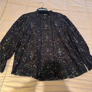 Boutique cotton flower blouse